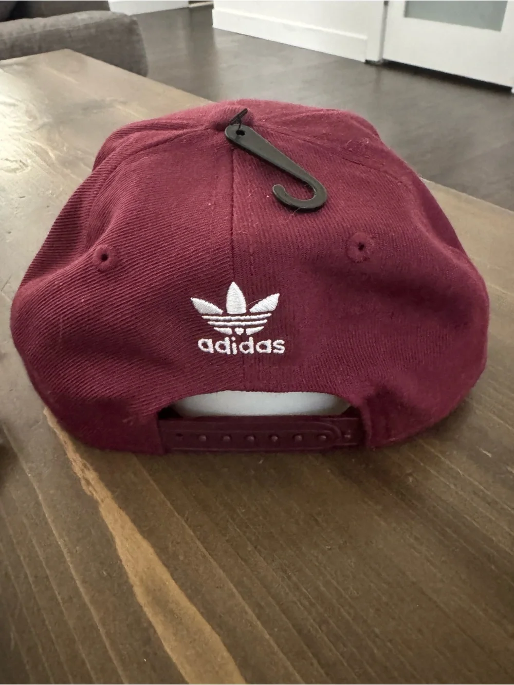adidas Originals Youth Trefoil Snapback Hat Maroon Burgundy White NWT